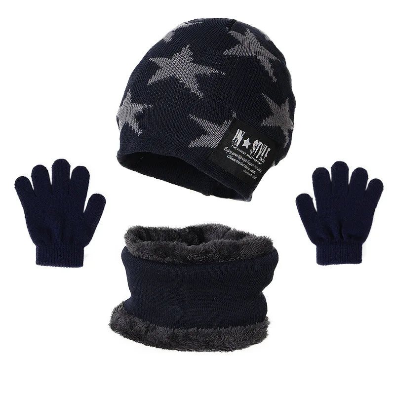 2023 New Winter Hat Scarf and Gloves Set
