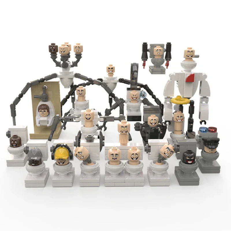 Moc Skibidi Toilet Builing Blocks Titan Clock Man