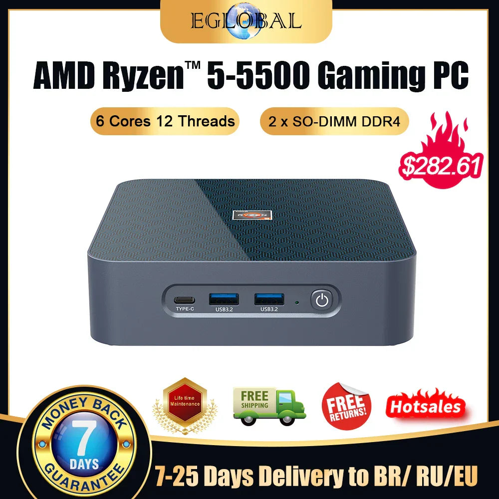 Eglobal AMD Ryzen 9 5900hx Mini PC Gamer
