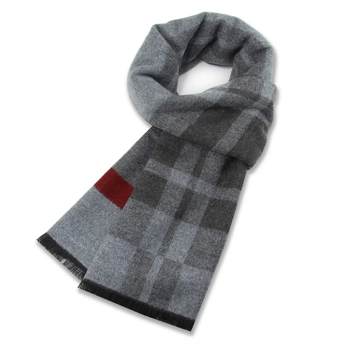High Quality Men Scarf Autumn Winter Plaid Knitted