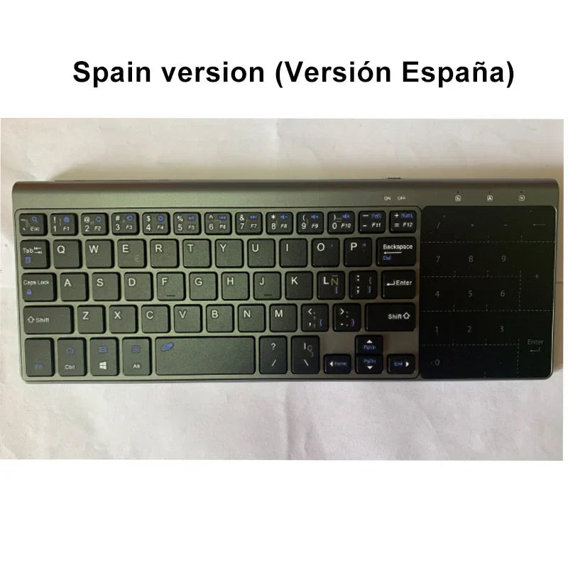 Slim 2.4G Wireless Keyboard with Touchpad Mouse Number