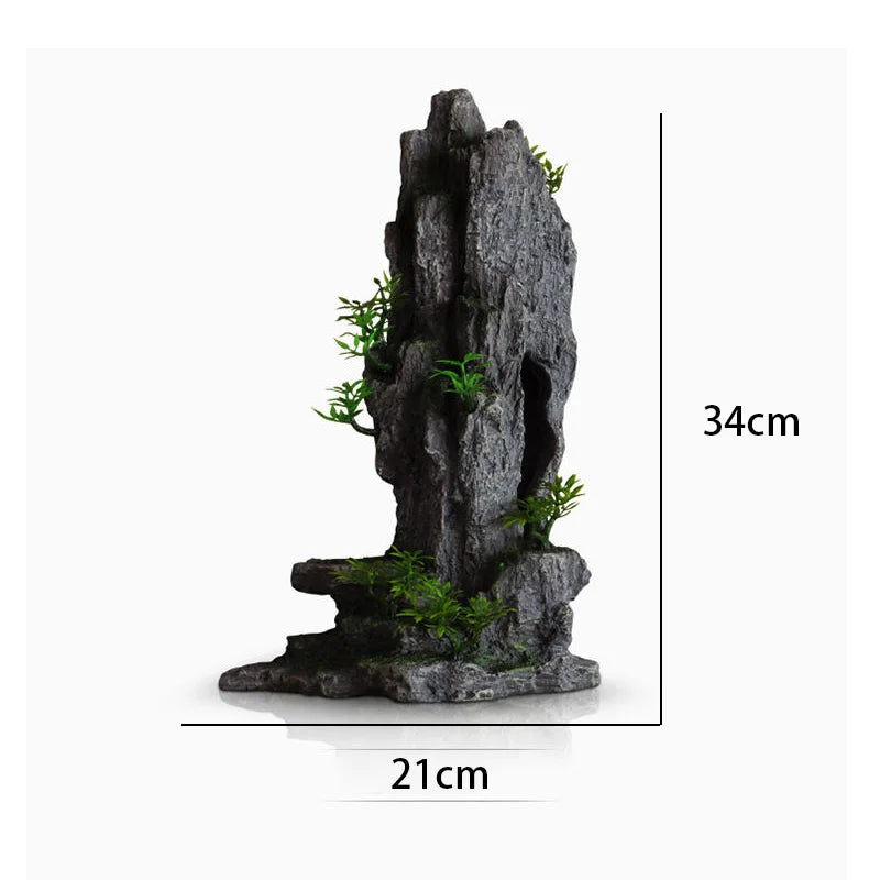 Fish Tank Plant Rockery Multi-style Aquarium Decoration,Resin Artificial