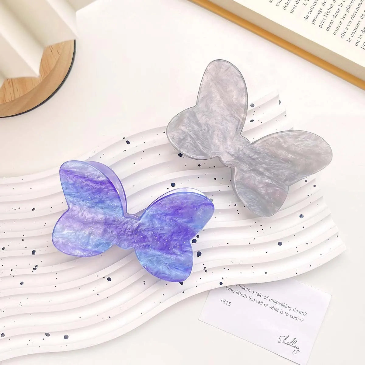 Muweordy Cartoon Bowknot Acrylic Hair Claw for Women