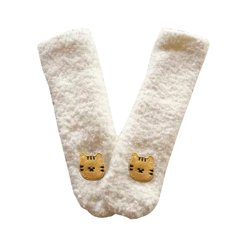 Baby Socks Fleece Autumn Winter Cartoon Non-slip Floor