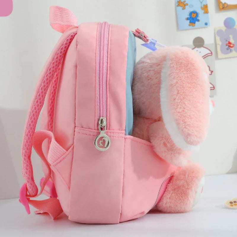 Plush 3D Rabbit Backpack for Boys Girls Kids