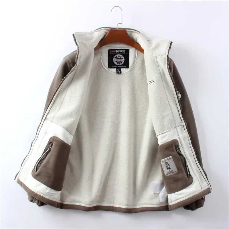 Warm Polar Fleece Jacket Men Winter Zipper Thermal