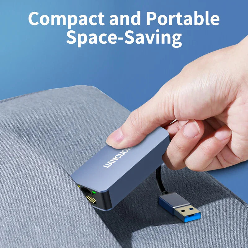 LIANGUO 2500Mbps Ethernet Adapter USB 3.0 Type-C To