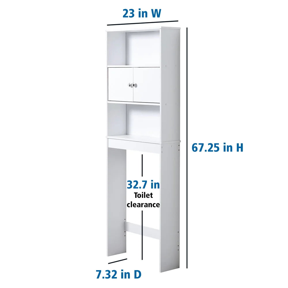 White 23 in. W Bathroom Space Saver Cabinet