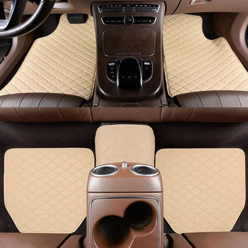5PCS/Set Leather Car Floor Mats Universal PVC Waterproof