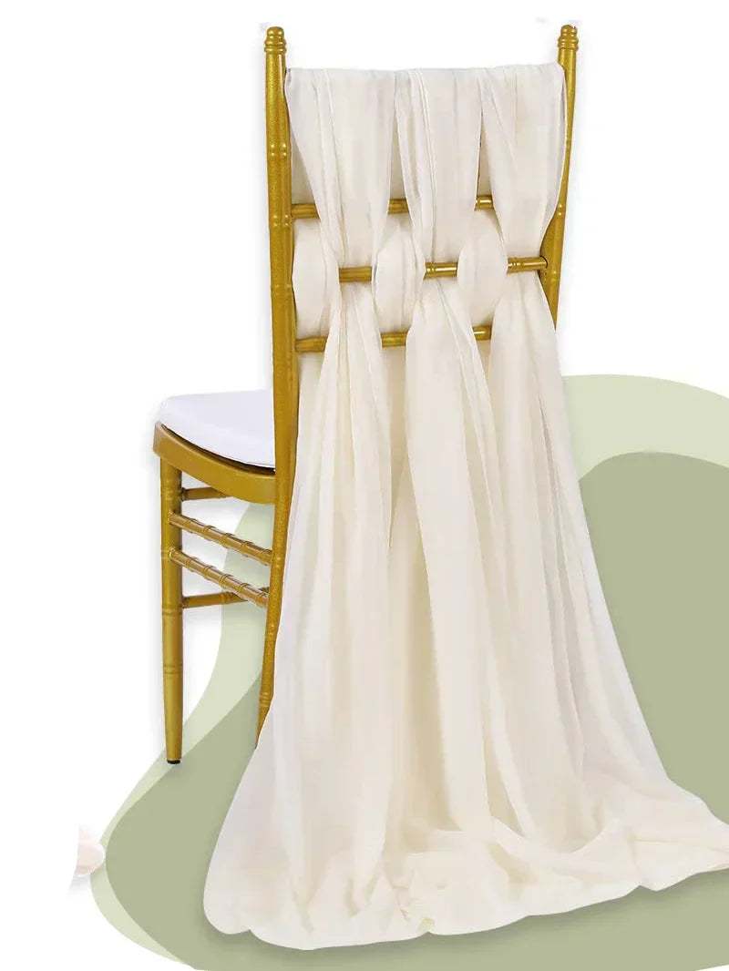 8pcs Wedding Chair Decors Chiffon Chair Sashes Wedding