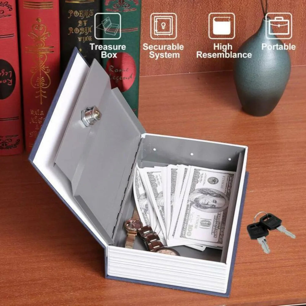 Booksafe Savings Bank Piggy Bank Lock & Key