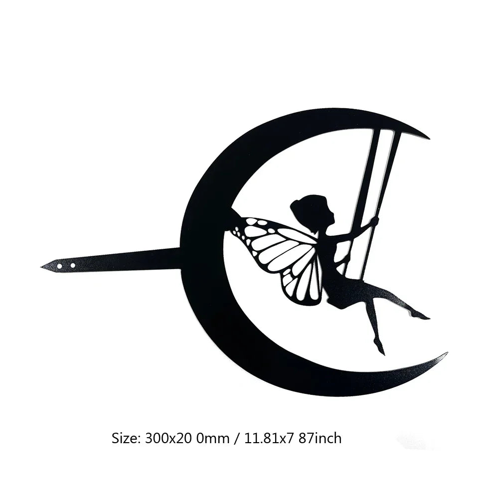 Creative Flower Sculpture Silhouette Garden Decor Outdoor Metal