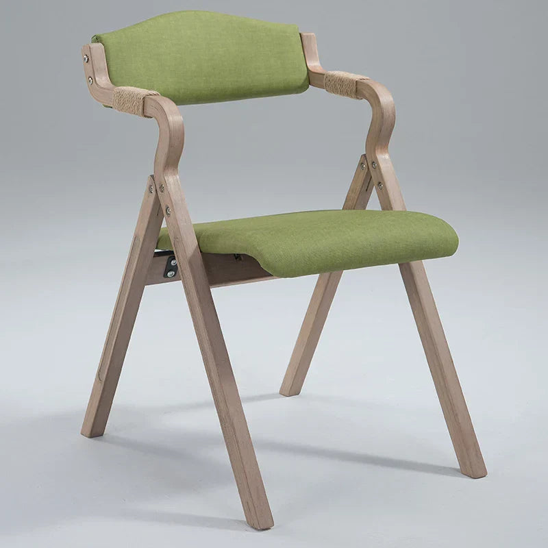 Wood Folding Dining Chair Vanity Salon Outdoor Camping