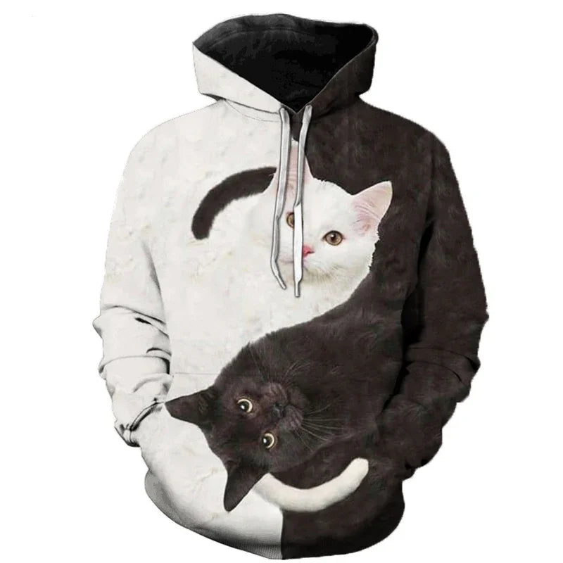2024 New Arrival Black and White Cat 3D