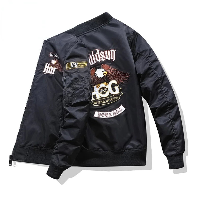 Aviator Men's Jacket Embroidered Baseball Uniform Eagle Jacket