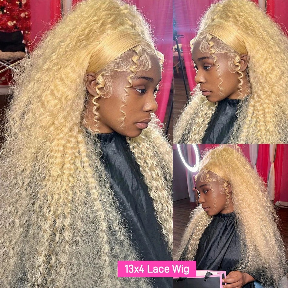 30 38 Inch Honey Blonde 613 Deep Wave13x4
