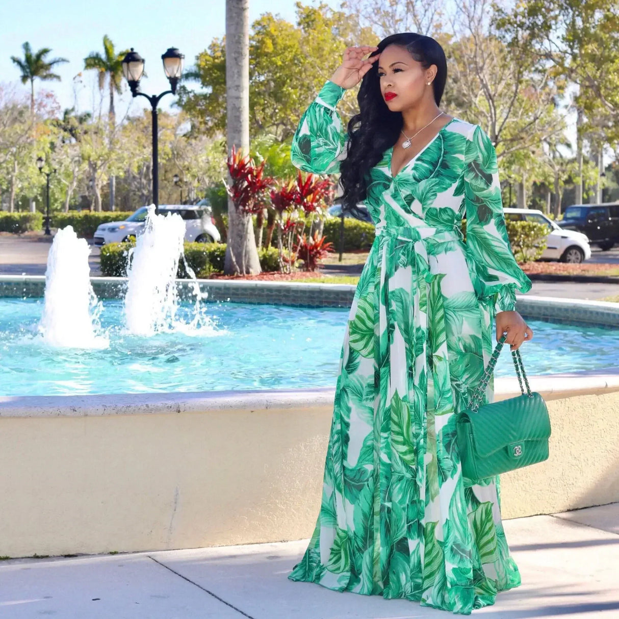 European and American largesized womens fashion new printed