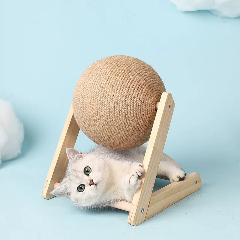 Cat Scratcher Toy Pet Scratching Ball Kitten Sisal