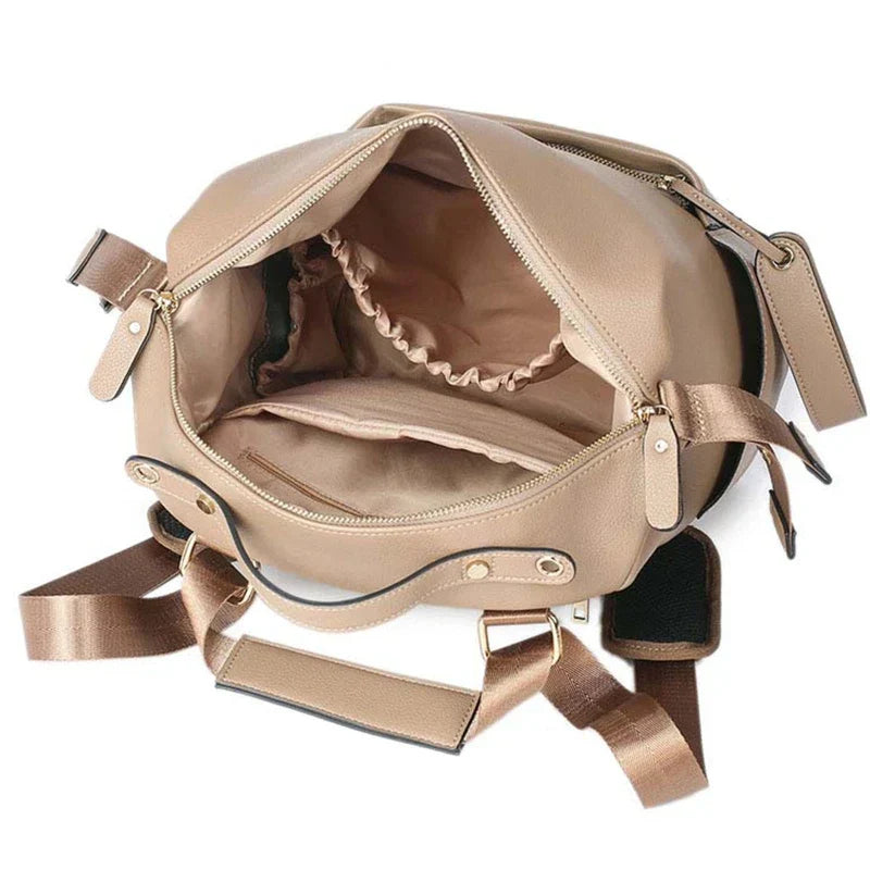 Multifunction Leather Diaper Bags Large Capacity Baby Bags