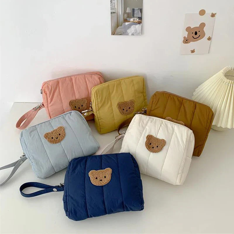 New Cartoon Kids Bedside Stroller Hanging Bag Bear