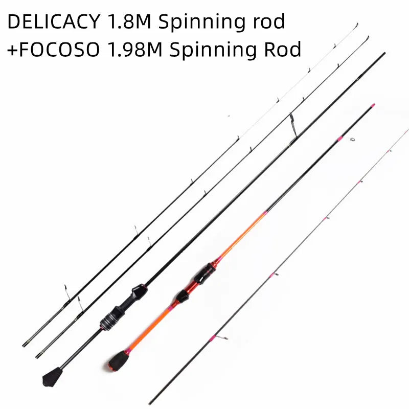 Mavllos Delicacy Solid Tip Bass Spinning Rod, Carbon