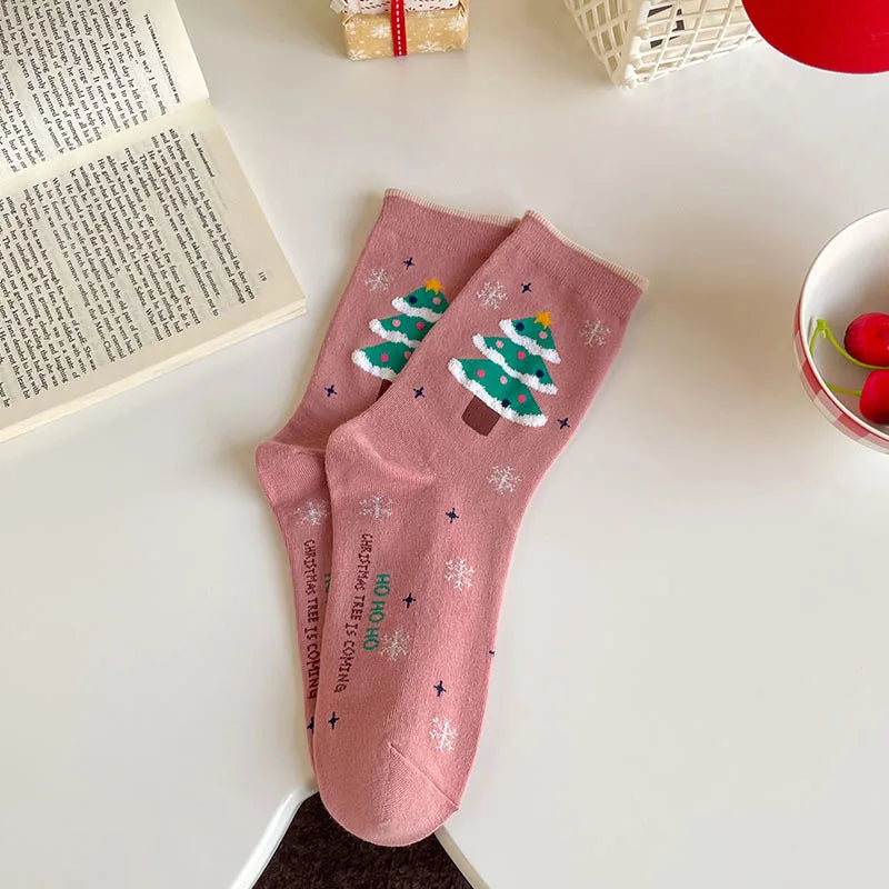 4 Pairs/Lot Children Girls Socks Christmas Socks For