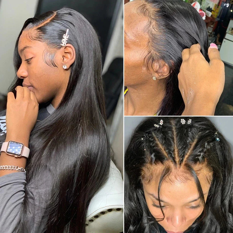 13x6 Bone Straight Human Hair Lace Frontal Wig