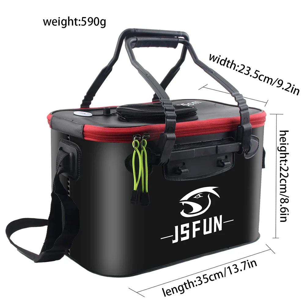 30/40/50CM Folding Fishing Bait Bucket Collapsible Fish Protection
