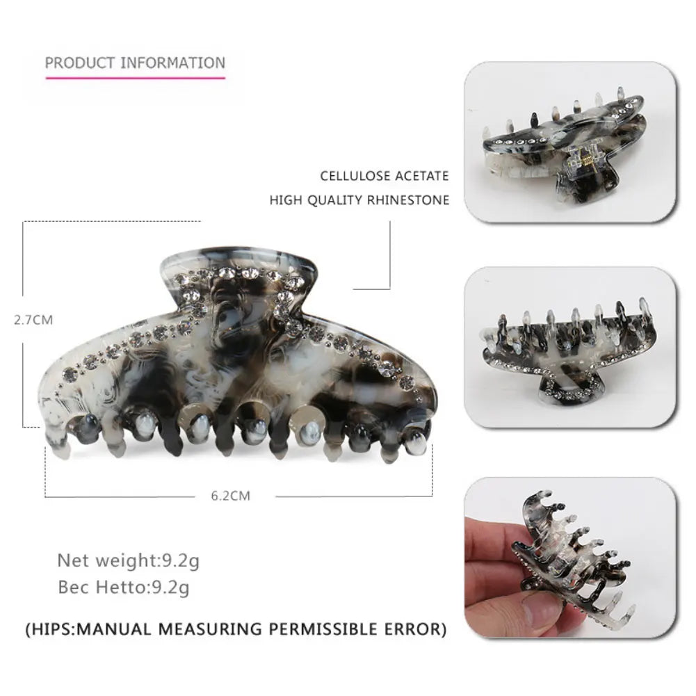 Classic Cellulose Acetate Hair Claw Clip for Women
