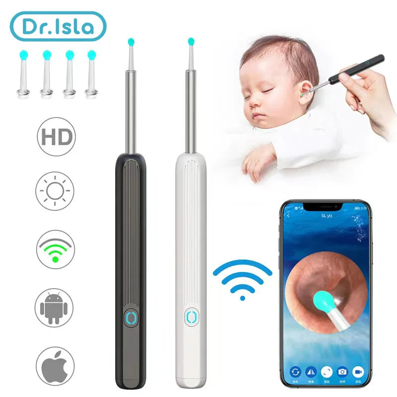 Dr.isla Wireless WiFi Ear Pick Otoscope Camera Borescope