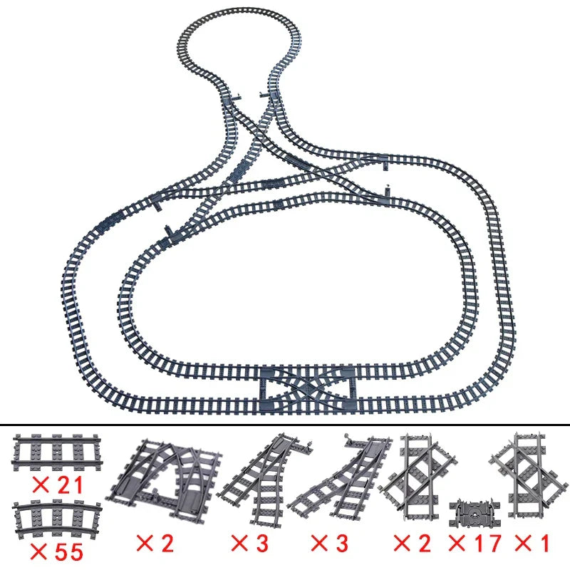 NEW City Trains Flexible Tracks Soft Straight Curved