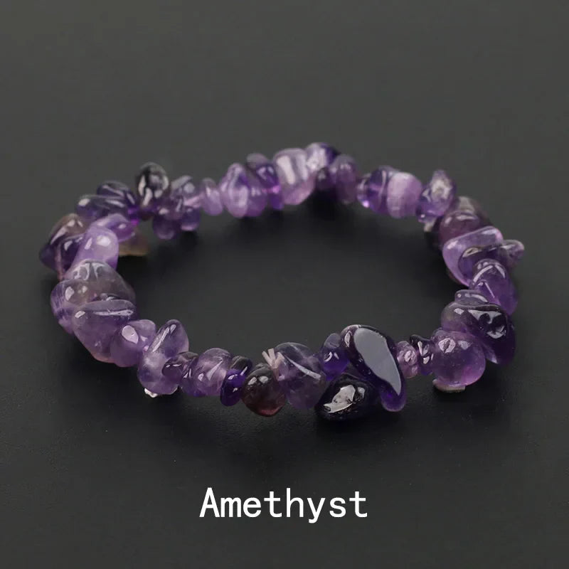 Natural Crystal Gemstone Irregular Energy Stone Bracelet Beads