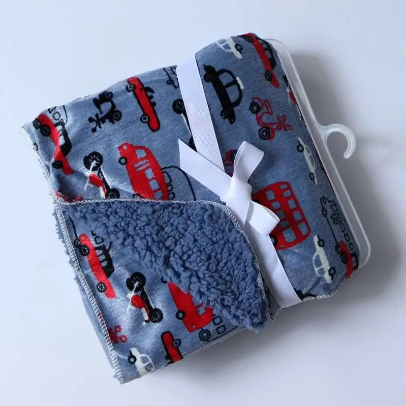 Baby Blankets New Thicken Double Layer Coral Fleece