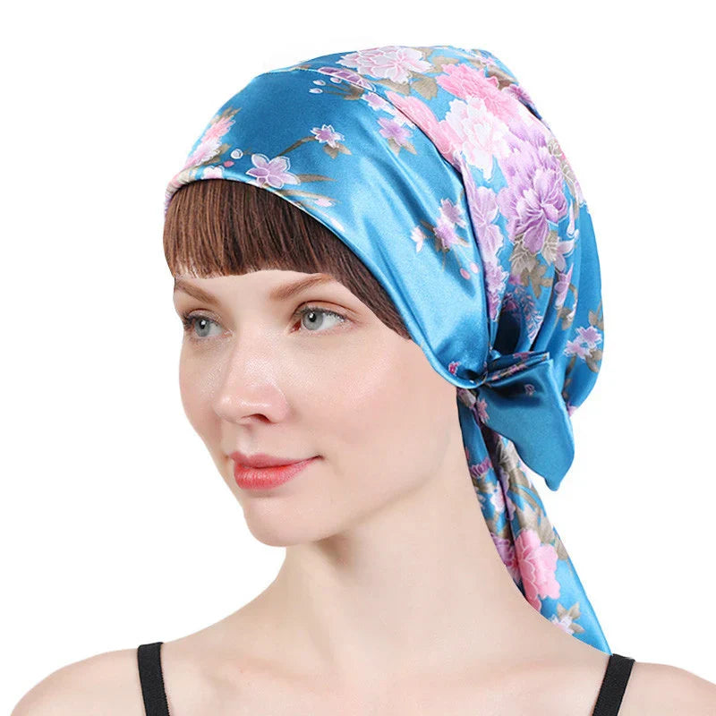 New Women Satin Night Sleeping Cap Head Wrap