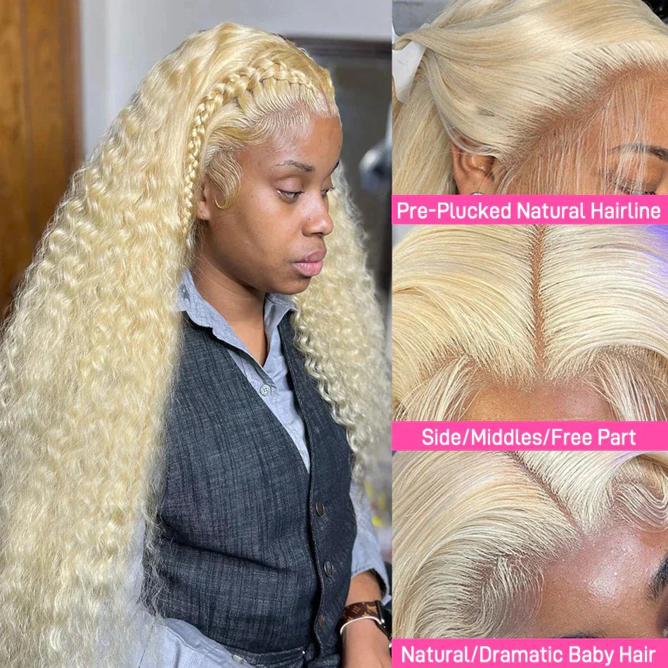 30 38 Inch Honey Blonde 613 Deep Wave13x4