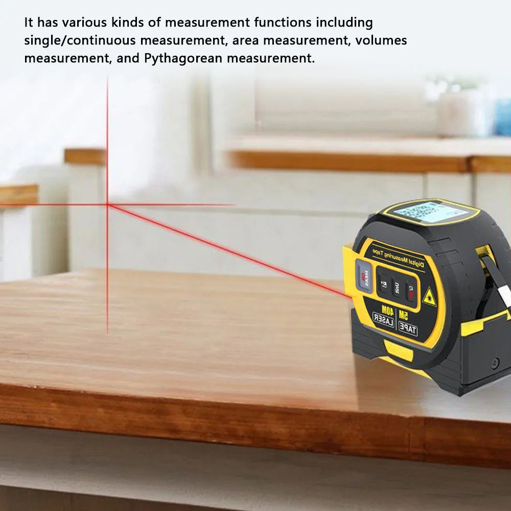 3In1 Laser Tape Measure Laser Rangefinder 60cm Accurate