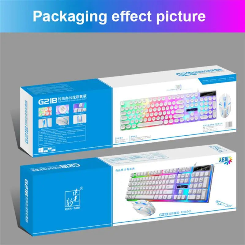 RYRA Keyboard Mouse Set G21B-RGB-BA Mechanical Gaming Keyboard