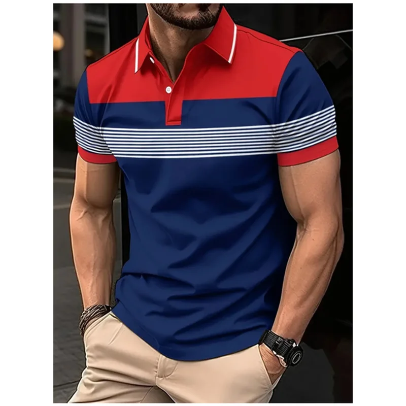 Summer New Men Polo Shirt Personalized Business Casual