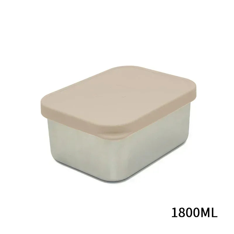 Bpa Free Lunch Box Stainless Steel White Silicone