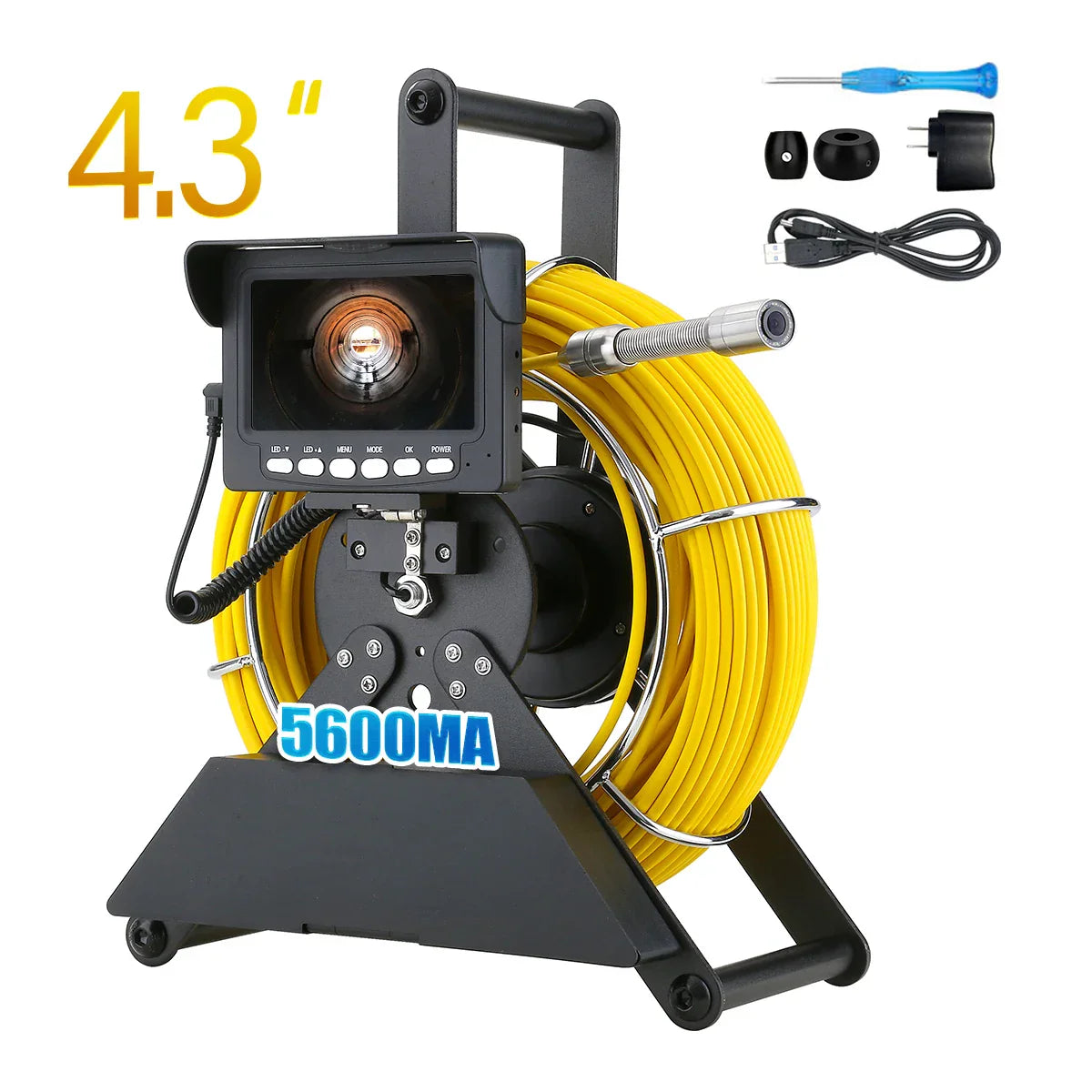 4.3 Monitor Sewer Pipe Inspection Camera, 17MM/22MM Drain