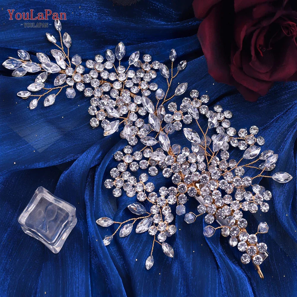 TOPQUEEN HP253 Luxury Crystal Wedding Hair Jewelry Bridal