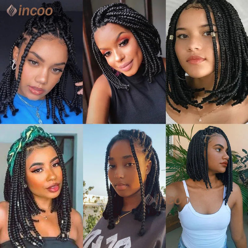 10 Inches Synthetic Full Lace Wigs for Black