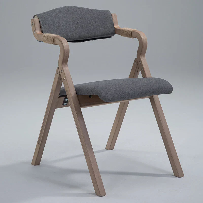 Wood Folding Dining Chair Vanity Salon Outdoor Camping