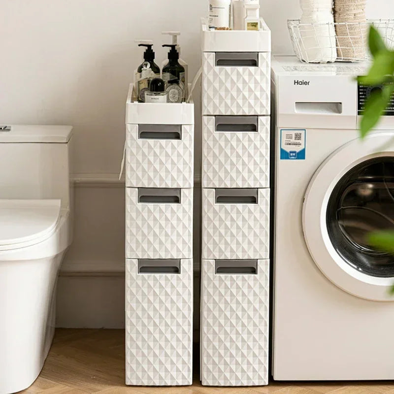 Multi-functional 18CM Wide Bathroom Slot Storage: Large Capacity