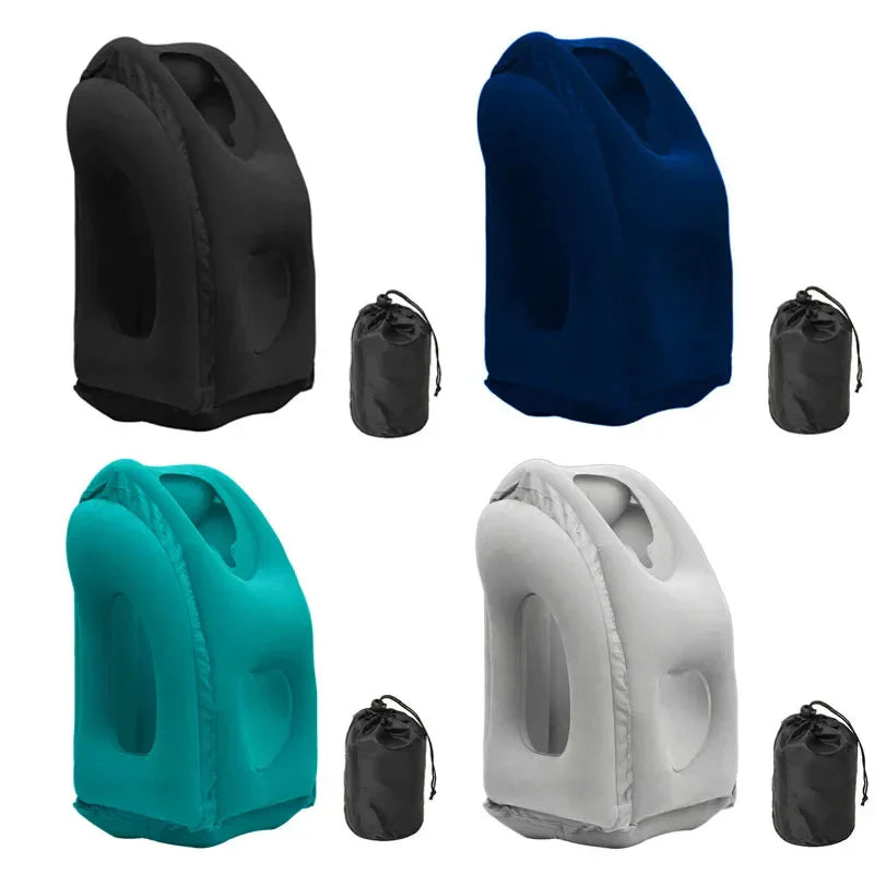 New Pattern Inflatable Travel Pillow Portable Chin Support