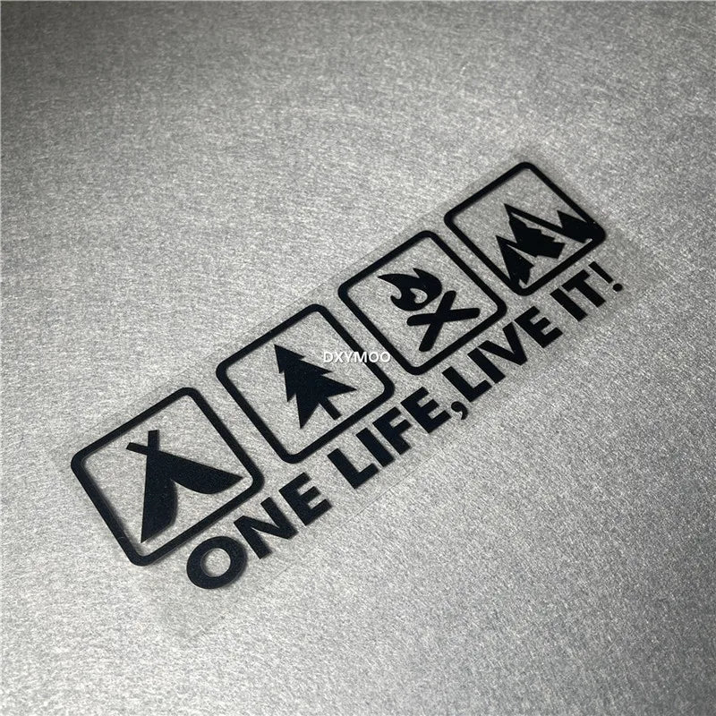 One Life Live it Camping Outdoor Enthusiast Car