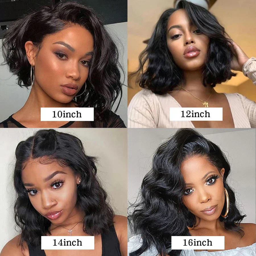 Body Wave Natural Black Bob Peruvian Human Hair