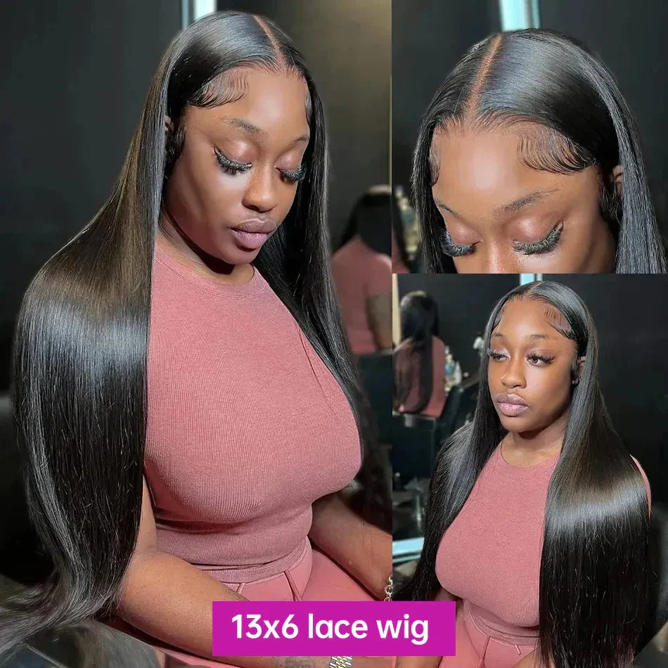 HD Transparent Bone Straight Lace Frontal Wig 13x4