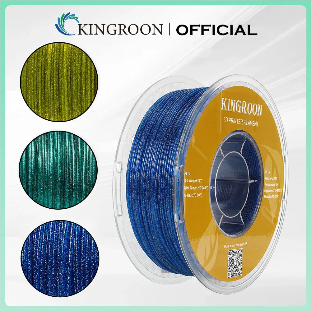 KINGROON 3D Printer Filament Glitter Shining Bling PLA