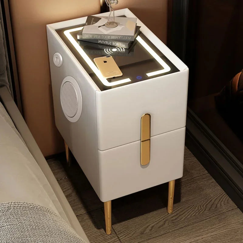 Smart Bedside Table Modern Style Bedroom Simple Wood